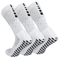 thumbnail image 1 of 3-Pair Pack of Non-Slip Athletic Socks with Grippers - Breathable Sports Socks for Men and Women, Ideal for Football, Basketball, Yoga, Running, Cycling, 1 of 7