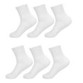 thumbnail image 1 of 3 Pair Quarter Socks for Women Mens Not Binding Top Loose Wide Mouth Casual Cotton Short Ankle Socks, 1 of 8