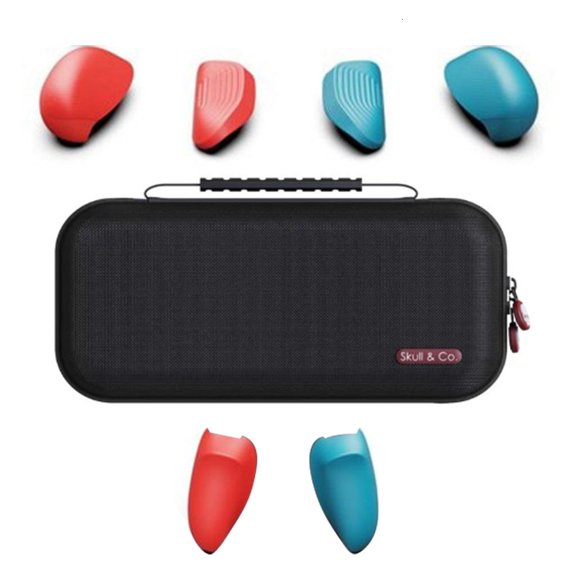 3 Pair Replaceable Ergonomic Grips with Protective Case & Organsier Bag for Console and Regular Model