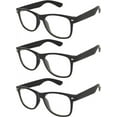 thumbnail image 1 of 3 Pair Retro Nerd Costume Glasses-Black Hipster Eyeglasses with Clear Lenses- Square Frame Clear Glasses FREE SHIPPING, 1 of 1
