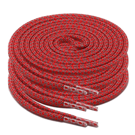 3 Pair Round Reflective Shoe laces Replacement Rope for Sneakers Running Shoes