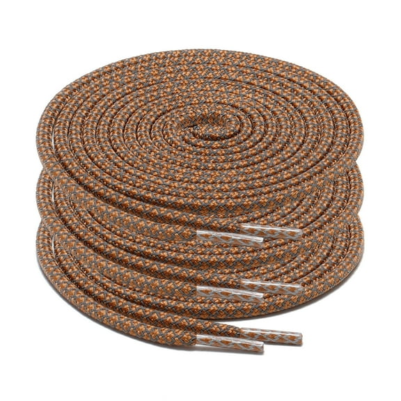 3 Pair Round Reflective Shoe laces Replacement Rope for Sneakers Running Shoes