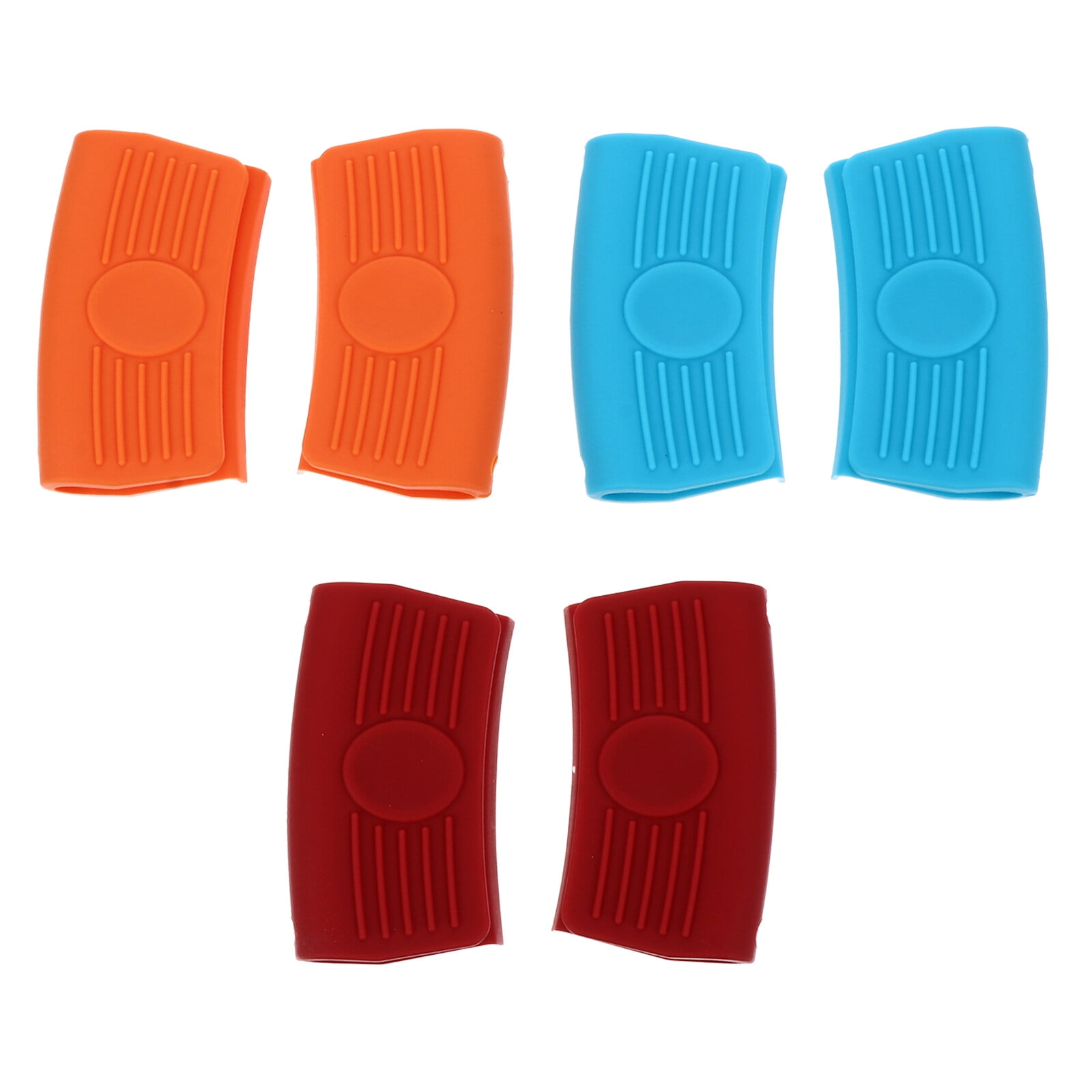 3 Pair Silicone Assist Handle Holder Hot Handle Sleeves Heat Insulated