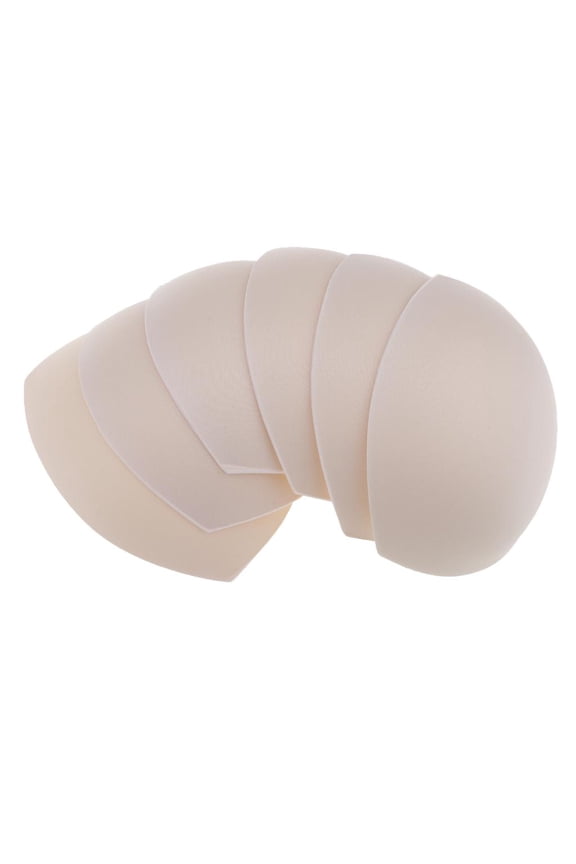 3 Pair Soft Bra Pads Insert Removeable Swimsuit - Beige, Nude
