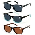 3 Pair Sunglasses Readers For Men Women Outdoor Tinted Reading