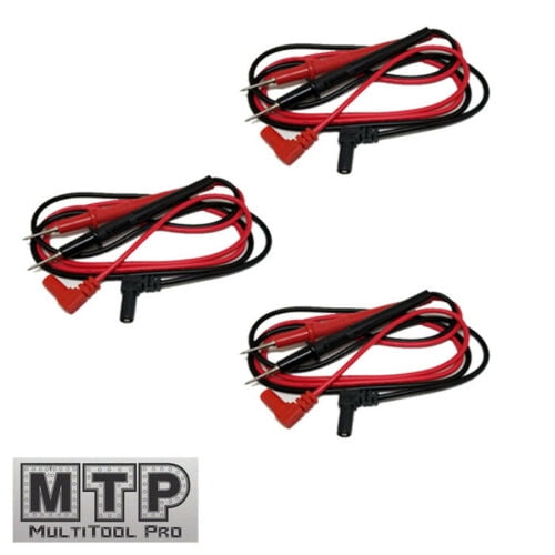 3 Pair Universal Probe Wire Cable Test Leads Pin Digital Multimeter Needle Tip