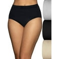 thumbnail image 1 of 3 Pair Vanity Fair Beyond Comfort Brief Panties MODAL 13251, 8/X-Large, Black/White/Neutral, 1 of 6
