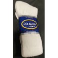 thumbnail image 1 of 3 Pair White Dia-Medic Crew Diabetic Socks Size 9-11 Non Binding Smooth Toe Seam, 1 of 5