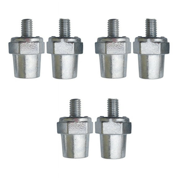 3 Pair Zinc Alloy Battery Side Terminal Charging Posts Fit 8mm Positive (+) or Negative (-) Battery Cable Terminals