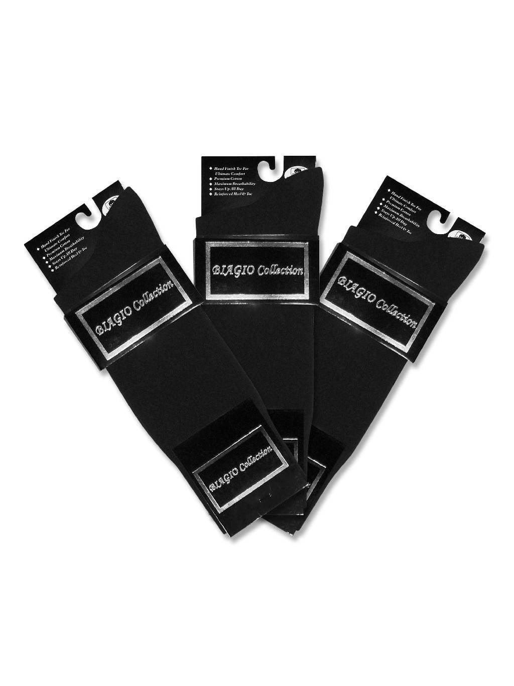 12 Pack of Daily Basic Men Black Solid Plain Dress Socks (9-11