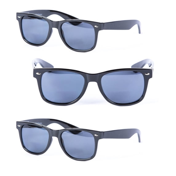 3 Pair of Unisex Reading Sunglasses - Full Frame Sun Readers (non bifocal) - Black/Black - 2.25