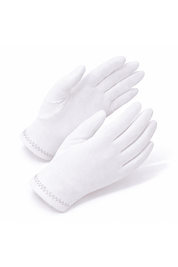 3 Pairs (12 Gloves) Gloves Legend White Inspection Gloves Nylon White Coin Jewelry Antiques Safety Working Gloves For Women - Size Small