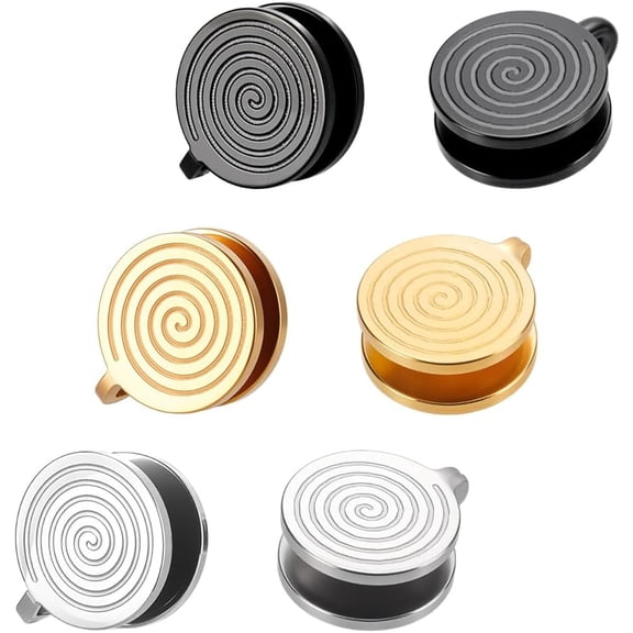 3 Pairs 3 Colors Pressure Earrings for Keloids Stainless Steel Punk Clip On Earrings Spiral Compression Earring Lightweight No Piercing Earring Birthday Gift for Woman colorful