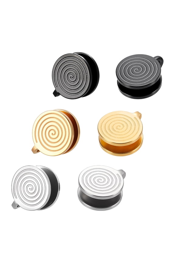 3 Pairs 3 Colors Pressure Earrings for Keloids Stainless Steel Punk Clip On Earrings Spiral Compression Earring Lightweight