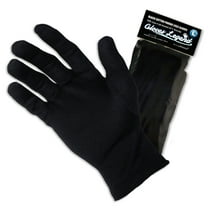 3 Pairs (6 Gloves) Gloves Legend Parade Fashion Inspection 100% Black Cotton Lisle Gloves - Size Large