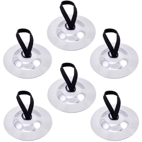 3 Pairs/6 Pieces Finger Cymbals Belly Dancing Finger Dance Zills Musical Instrument Gold Brass Copper Band Cymbals Mini Marching