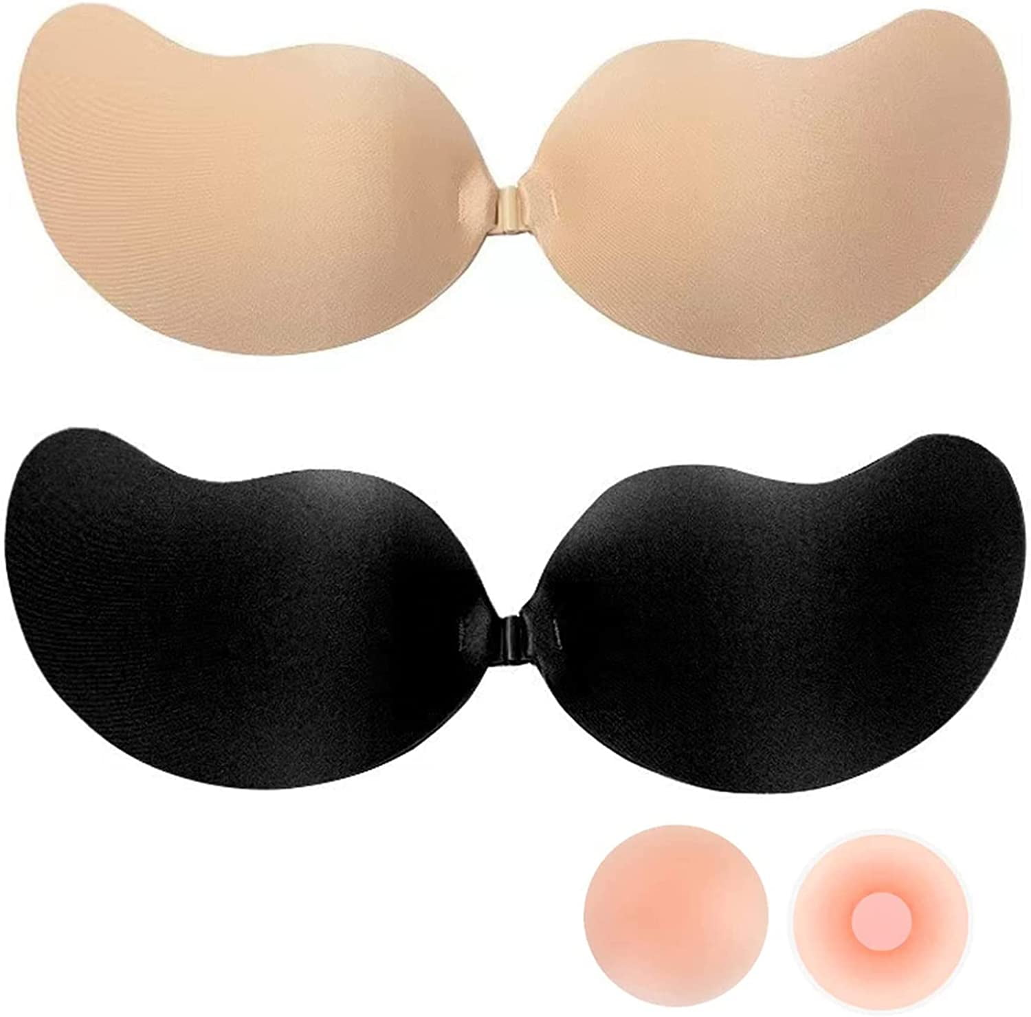 3 Pairs Adhesive Bras, Backless Strapless Invisible Bra Sticky Reusable