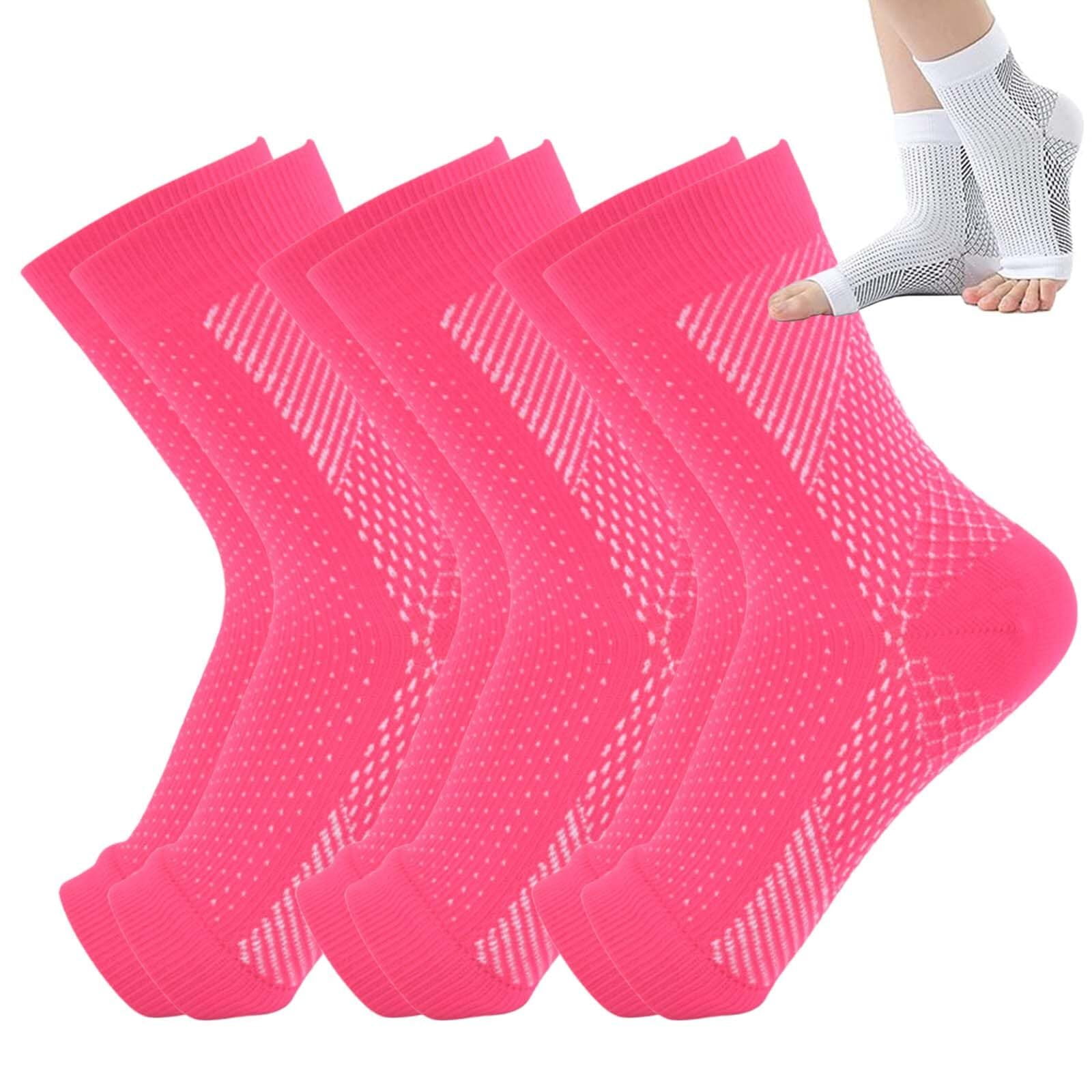3 Pairs Ankle Brace Compression Sleeves 815 mmhg Open Toe
