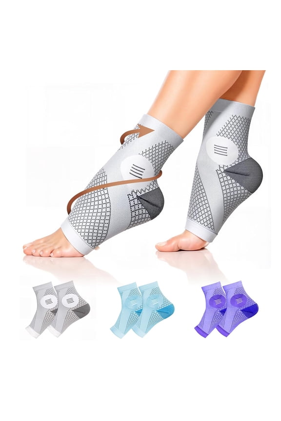 3 Pairs Ankle Compression Socks for Toeless, Open Toe Compression Socks Men for Athletic, Foot Brace for Plantar Fasciitis Relief Socks, Youth Ankle Brace for Running