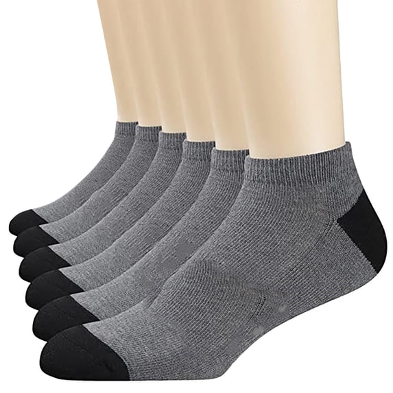3 Pairs Ankle Socks for Men Cotton Socks for Men Low Cut Comfort Breathable Casual Socks Mens Ankle Sock Athletic Work Socks for Women Men QURATI Grey One Size