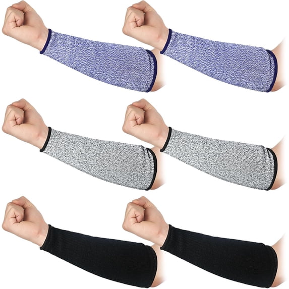 3 Pairs Arm Protectors for Thin Skin and Bruising Cut Resistant Forearm Sleeve Level 5 Arm Burn Protection Sleeve