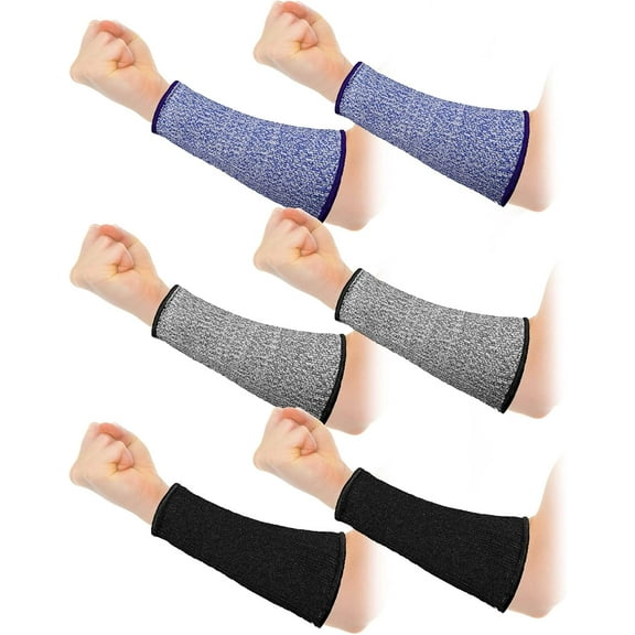 3 Pairs Arm Protectors for Thin Skin and Bruising Cut Resistant Forearm Sleeve Level 5 Arm Burn Protection Sleeve