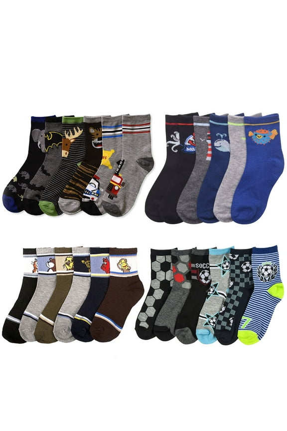 3 Pairs Assorted Kids Socks Size Ages 2-3 Years Animal Print Boys Toddler 2T 3T