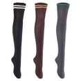 thumbnail image 1 of 3 Pairs Awesome Women Thigh High Cotton Boot Socks. Durable Knee High Socks, Perfect As Winter & Spring Socks Size 6-9 Assorted T1023-3c16, 1 of 1