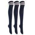 thumbnail image 1 of 3 Pairs Awesome Women Thigh High Cotton Boot Socks. Durable Knee High Socks, Perfect As Winter & Spring Socks Size 6-9 T1022 3p06 Navy, 1 of 4