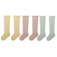thumbnail image 1 of 3 Pairs Baby Knee High Socks Newborn Infants Toddlers Cotton Uniform Stockings Warm Cotton Boys Girls Stockings, 1 of 10