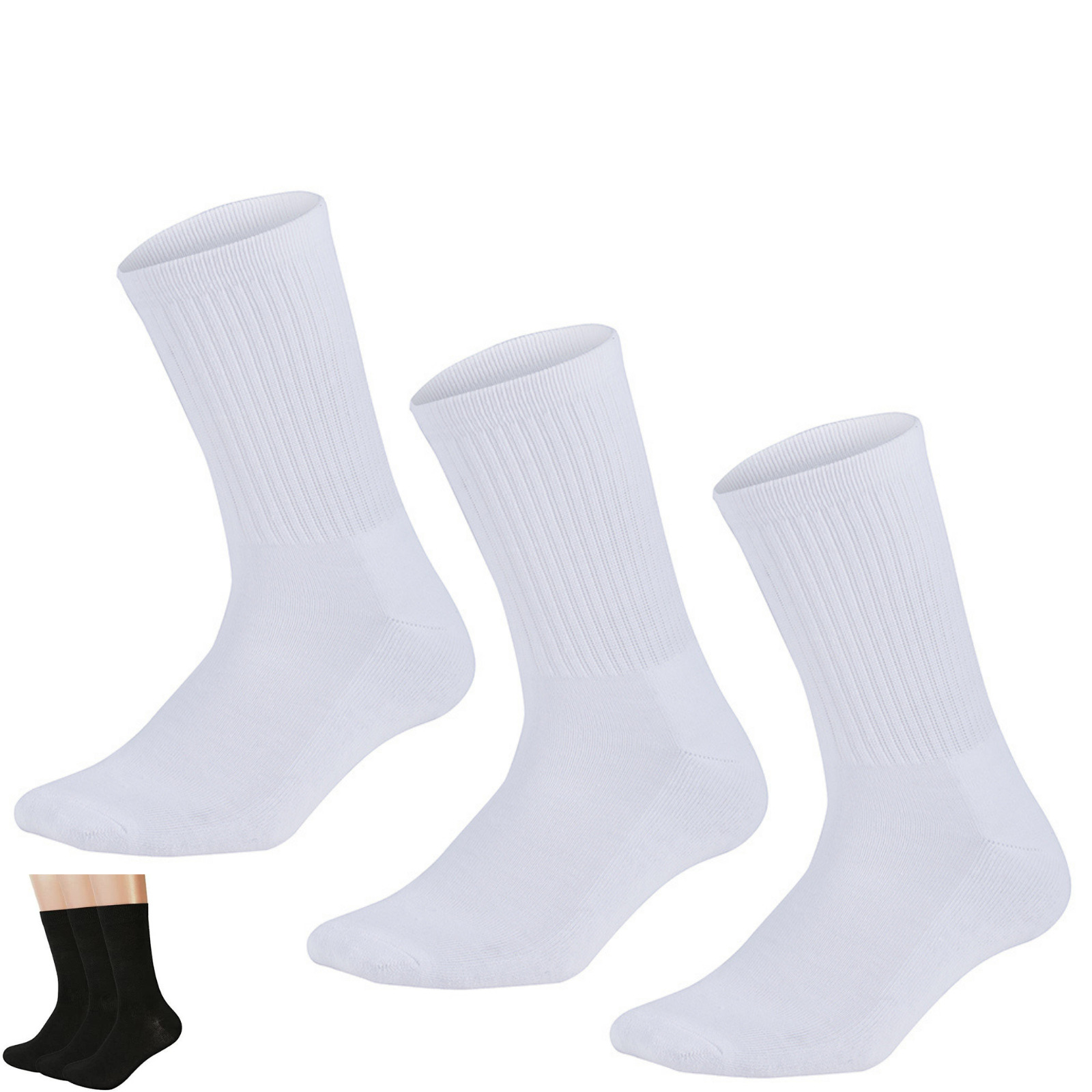 3 Pairs Bamboo Socks Unisex Premium Fiber Sock Super Soft Crew Tennis