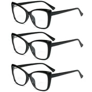 3 Pairs Bifocal Reading Glasses Cat Eye Square Womens Sexy Readers