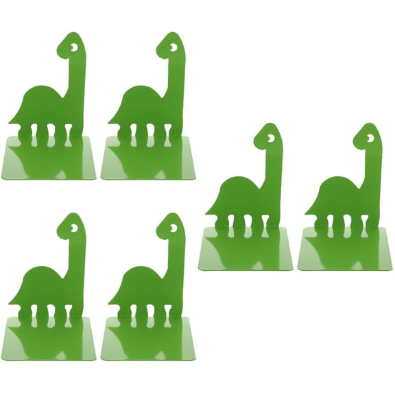 3 Pairs Bookcases Gold Dinosaur Metal Bookend Shelf Organizer Desk Child