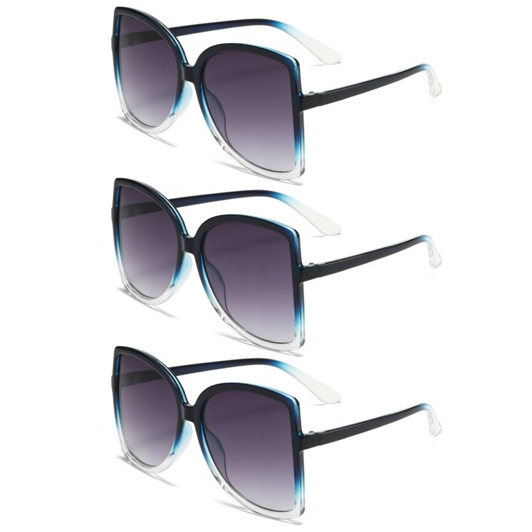3 Pairs Bowknot Butterfly Lightweight Oversized Sunglasses  display picture 3