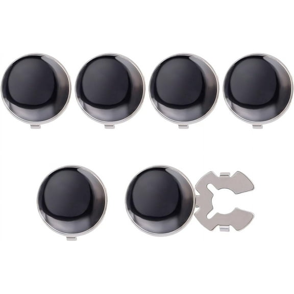 3 Pairs Brass Cuff Buttons with Enamel for Apparel Accessories Black 15x6.5mm
