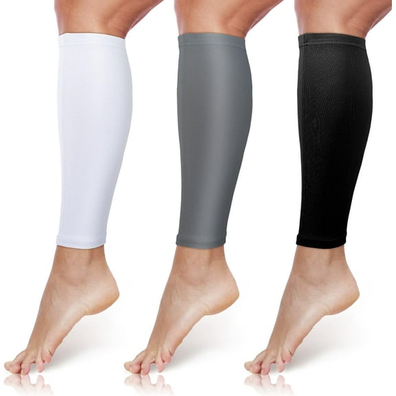3 Pairs Calf Compression Sleeves for Men And Women Football Leg Sleeve Footless Compression Sock for Running Athlete Cycling