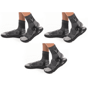 3 Pairs Charcoal Grey Wool Split Toe Tabi Socks For Hiking Or Casual by V-Toe Socks, Inc