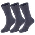 thumbnail image 1 of 3 Pairs Children's Wool Socks for Boys & Girls. Comfy, Durable, Stretchable, Sweat Resistant Colored Crew Socks LK0601 Size 0M-6M Dark Grey, 1 of 4