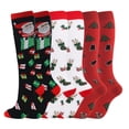 thumbnail image 1 of 3 Pairs Christmas Compression Socks for Women & Men Circulation 15-20 mmHg - Better Blood Flow, Swelling , Best Support for Medical, Running, Nursing,Christmas Gifts for Nurses Travel Pregnancy, 1 of 6