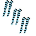 thumbnail image 1 of 3 Pairs Christmas Stockings for Women Striped Stockings Over The Knee Thigh Stockings Fall Winter Socks for Women Black One Size, 1 of 5