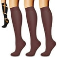 thumbnail image 1 of 3 Pairs Compression Sock for Women and Men Circulation -Best for Running,Nursing,Athletic Sports, 1 of 6
