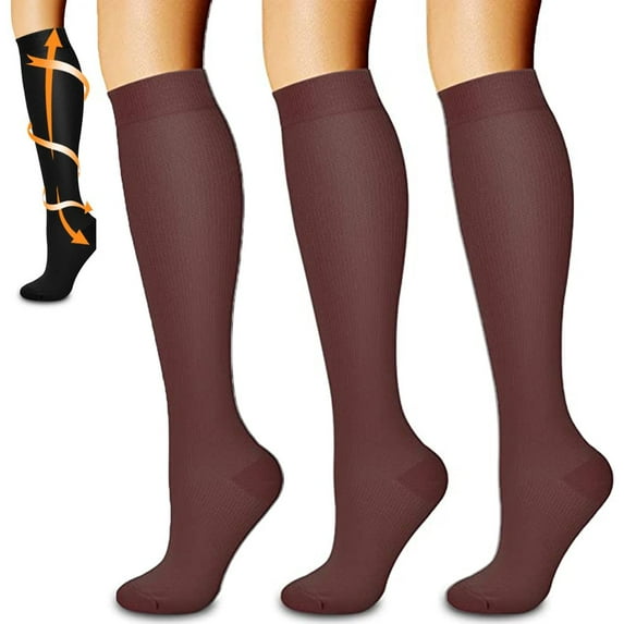 3 Pairs Compression Sock for Women and Men Circulation -Best for Running,Nursing,Athletic Sports