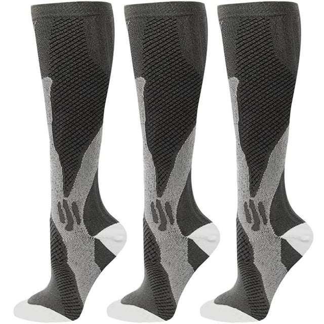 Compression Socks for Women and Men 3 Pairs 2030 mmHg Knee High
