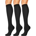 thumbnail image 1 of 3 Pairs Compression Socks For Women & Men 15-20 MmHg,Best Support For Cycling Athletic Hiking Running, 1 of 6