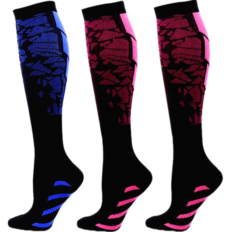3 Pairs Compression Socks Graduated For Crossfit Training Running ...
