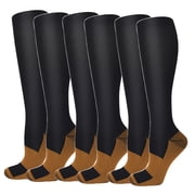3 Pairs Compression Socks Running Socks for Athletic Sports Circulation, Travel Graduated Stockings
