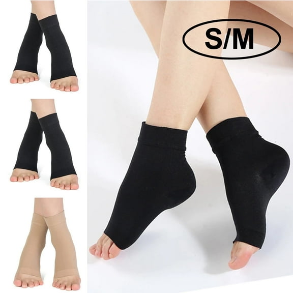 3 Pairs Compression Socks for Plantar Fasciitis Relief, Ankle Support, Women size