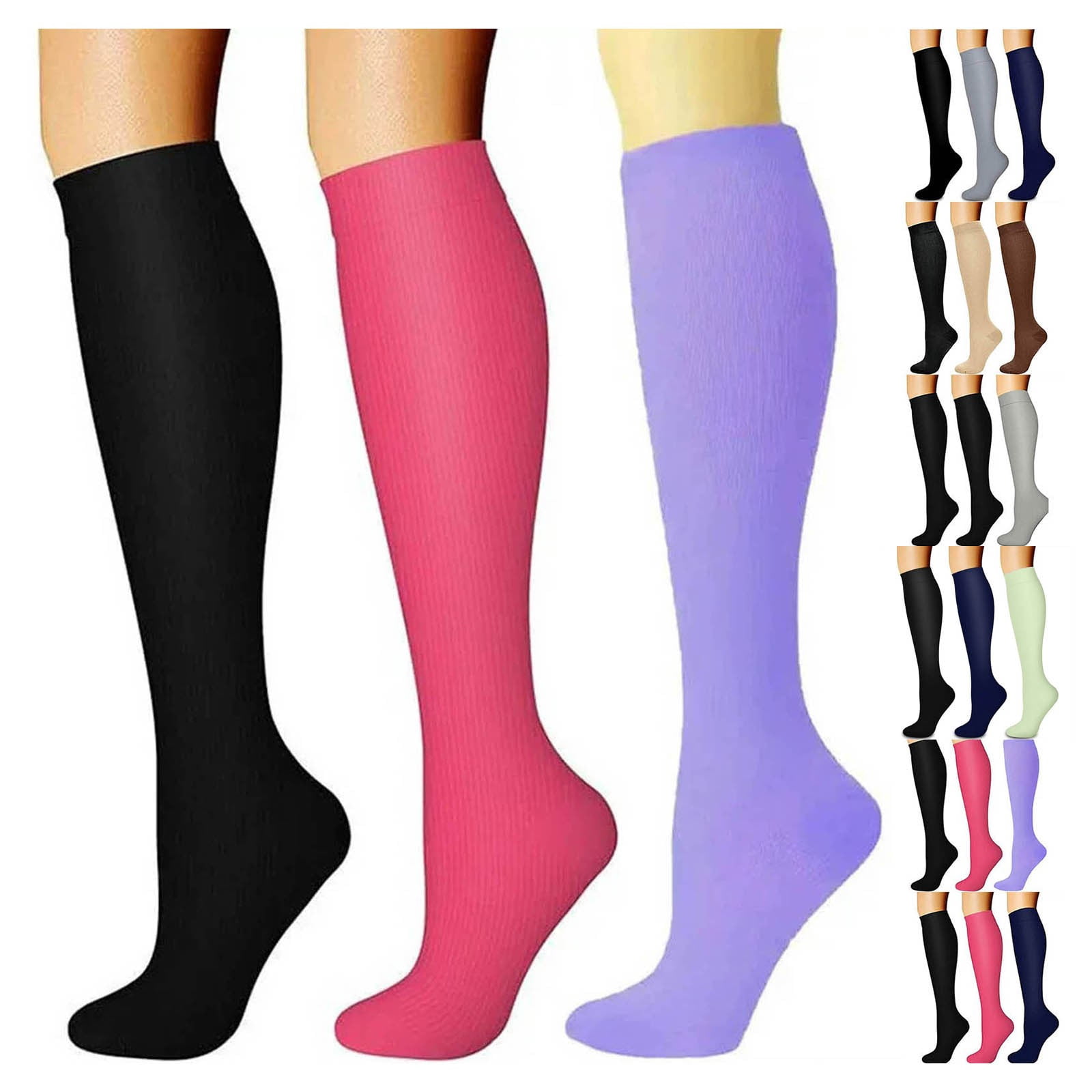 Compression Sockls 3 Pairs Compression Socks for Women And Men, Reliable Support for ...