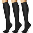 thumbnail image 1 of 3 Pairs Compression Socks for Women & Men 15-20 mmHg,Best Support for Nurses Running Hiking, 1 of 6