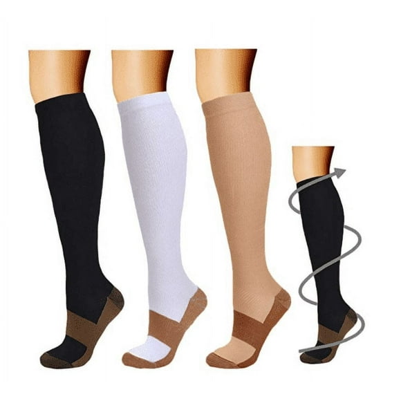 Compression Athletic Socks For Men & Women, 20-30mmhg Knee High Design